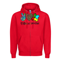 Red accept love understand Zipper Hoodie - CowhideDigitalArt