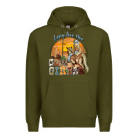 Army Green long live the cowgirls Premium Hoodie - NancyCooperArtShop
