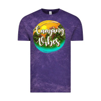 Cloud Purple camping vibes Vintage Tee - texasbilliewilder