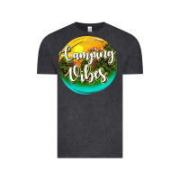 Vintage Black camping vibes Vintage Tee - texasbilliewilder