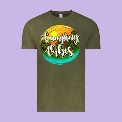 Camping Vibes Vintage Tee Designed By Texasbilliewilder