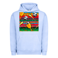 Pigment Grape Ice soccer winner cup and vuvuzela with serape seamless pattern Urban Hoodie - BundleAndBundleShop