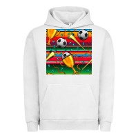Pigment Lunar Rock soccer winner cup and vuvuzela with serape seamless pattern Urban Hoodie - BundleAndBundleShop