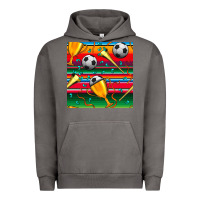 Pigment Tornado soccer winner cup and vuvuzela with serape seamless pattern Urban Hoodie - BundleAndBundleShop