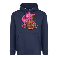 Navy valentines day boots cowgirl hat and roses Heavyweight Hoodie - AdoDesignShop