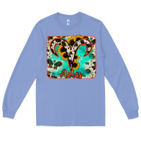 Colony Blue aries turquoise cowhide Long Sleeve Tee - RanaPortraitStore