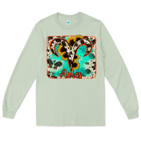Matcha aries turquoise cowhide Long Sleeve Tee - RanaPortraitStore