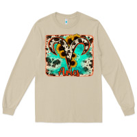 Mushroom aries turquoise cowhide Long Sleeve Tee - RanaPortraitStore