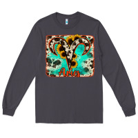 Smoke aries turquoise cowhide Long Sleeve Tee - RanaPortraitStore