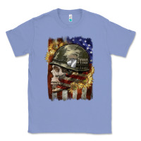 Colony Blue Army skull 4th of july Classic Tee - CowGirlArtShop