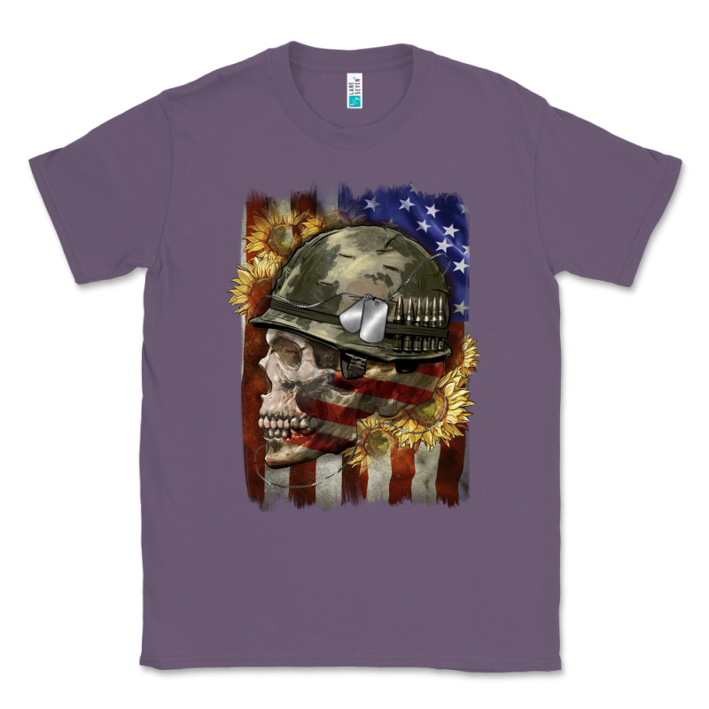 Army Skull 4th Of July Classic Tee by CowGirlArtShop | Teevron