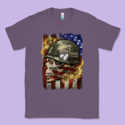 Army Skull 4th Of July Classic Tee Designed By Cowgirlartshop