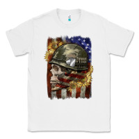White Army skull 4th of july Classic Tee - CowGirlArtShop