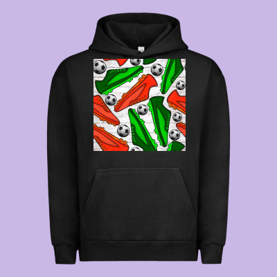 Soccer Shoes Seamless Pattern Urban Hoodie Designed By Bundleandbundleshop