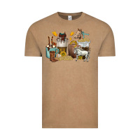 Vintage Coffee coffee cups horses Vintage Tee - texasbilliewilder