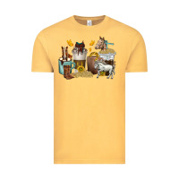 Vintage Mustard coffee cups horses Vintage Tee - texasbilliewilder
