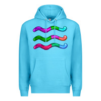 Ocean Blue worm jelly Premium Hoodie - AdoDesignShop