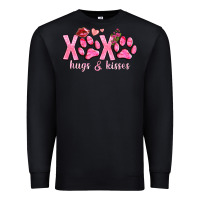 Black xoxo hugs and kisses paws Premium Sweatshirt - NancyCooperArtShop