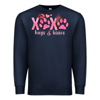 Navy xoxo hugs and kisses paws Premium Sweatshirt - NancyCooperArtShop