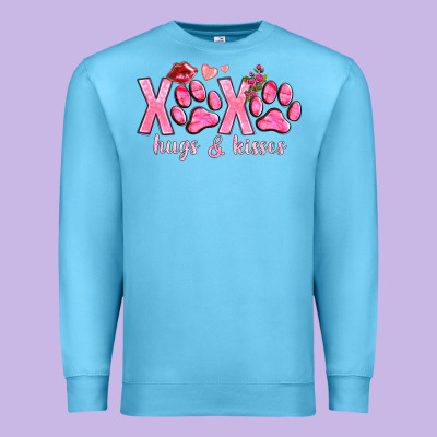 Xoxo Hugs And Kisses Paws Premium Sweatshirt Designed By Nancycooperartshop