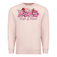 Pale Pink xoxo hugs and kisses paws Premium Sweatshirt - NancyCooperArtShop