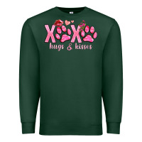 Sports Green xoxo hugs and kisses paws Premium Sweatshirt - NancyCooperArtShop