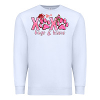White xoxo hugs and kisses paws Premium Sweatshirt - NancyCooperArtShop