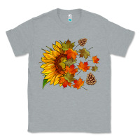 Heather Grey sunflower and autumn leaves Classic Tee - HRA Design Shop