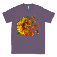 Lavender sunflower and autumn leaves Classic Tee - HRA Design Shop