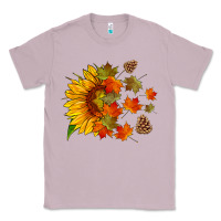 Lilac sunflower and autumn leaves Classic Tee - HRA Design Shop