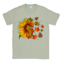Matcha sunflower and autumn leaves Classic Tee - HRA Design Shop