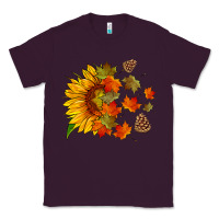 Plum sunflower and autumn leaves Classic Tee - HRA Design Shop