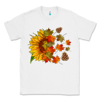 White sunflower and autumn leaves Classic Tee - HRA Design Shop