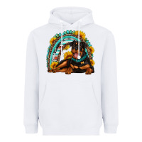 White Rottweiler  rainbow Heavyweight Hoodie - Artiststas