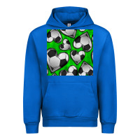 Cobalt soccer hearts seamless pattern Urban Hoodie - BundleAndBundleShop