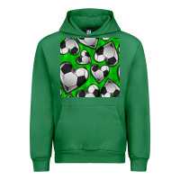 Emerald soccer hearts seamless pattern Urban Hoodie - BundleAndBundleShop