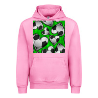 Fuchsia Pink soccer hearts seamless pattern Urban Hoodie - BundleAndBundleShop