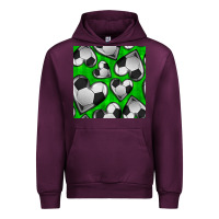 Mauve Wine soccer hearts seamless pattern Urban Hoodie - BundleAndBundleShop