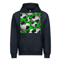 Navy soccer hearts seamless pattern Urban Hoodie - BundleAndBundleShop