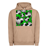 Pigment Burro soccer hearts seamless pattern Urban Hoodie - BundleAndBundleShop