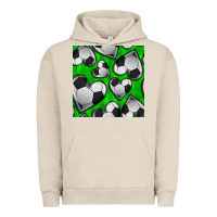 Pigment French Oak soccer hearts seamless pattern Urban Hoodie - BundleAndBundleShop