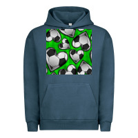Pigment Midnight Navy soccer hearts seamless pattern Urban Hoodie - BundleAndBundleShop