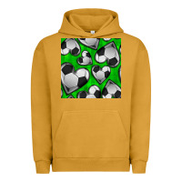 Pigment Peanut Butter soccer hearts seamless pattern Urban Hoodie - BundleAndBundleShop