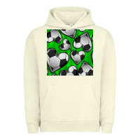 Pigment Pistachio soccer hearts seamless pattern Urban Hoodie - BundleAndBundleShop