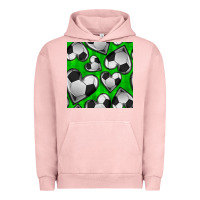 Pigment Salmon soccer hearts seamless pattern Urban Hoodie - BundleAndBundleShop