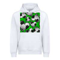 White soccer hearts seamless pattern Urban Hoodie - BundleAndBundleShop
