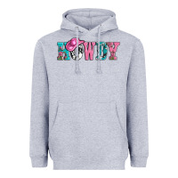 Heather Grey valentines day howdy and heart gift Heavyweight Hoodie - AdoDesignShop
