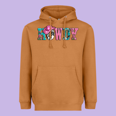 Valentines Day Howdy And Heart Gift Heavyweight Hoodie Designed By Adodesignshop