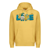Antique Gold love winter gnome Premium Hoodie - NancyCooperArtShop