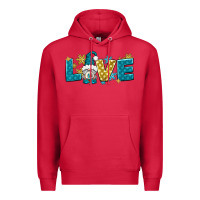 Cardinal love winter gnome Premium Hoodie - NancyCooperArtShop